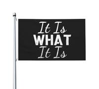 Doppia faccia Bandiera doppia faccia it is What it is Flag Resistente alle intemperie Bandiera con occhielli in metallo 3x5 Ft per Decorazioni perpatio,dormitori