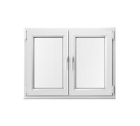 Doppia finestra, pvc, IDEAL 4000, bianco, 2 ante da sinistra a destra, 885 x 510 mm, configura individualmente