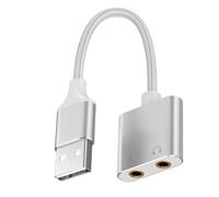 Doppia funzione USB adattatore audio filo cuffie e microfono scheda audio per gioco podcasting e riunioni online