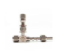 Doppia ghiera valvola di regolazione 6mm 8mm 10mm Valvola a spillo micrometrica in acciaio inossidabile con(3mm)