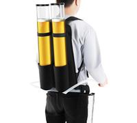 Doppia Giraffa Birra Zaino 2 x 3 L Rubinetto Dispenser Party | Distributore portatile 2 rubinetti, serbatoi graduati, bretelle regolabili ideale per festival, campeggio, apero, EVG/EVJF