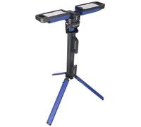 Doppia LED pieghevole 5000 lm, con treppiede, due colori chiari, DEDRA L1068, funzionamento a rete e a batteria, scelta della temperatura del colore, piegatura rapida, indicatore di carica