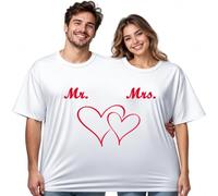 Doppia maglietta per 2 persone, divertimento per feste di compleanno e matrimonio, con scritta MR & Mrs. Party Game Unisex Costume Carnevale