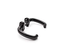 Doppia Maniglia CRISTINA in resina LUCIDA con borchia ovale e molla di ritorno ESIN PLAST ART. 099992748 (Nero 9005 099992748001)