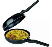 Doppia Padella Royalty line per Girare le Tortillas - Padella Tortillas, Padella Girafrittata,Padella per Frittata - Girafrittata Antiaderente - Adatta per Induzione - Diametro 26 cm - Nera