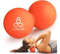 Doppia palla da massaggio Lacrosse - Arancione energizzante - Rullo a forma di nocciolina per trigger point per mobilità, terapia del tessuto profondo e rilascio miofasciale - di Cozlow