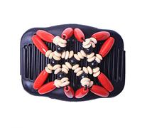 Doppia perlina di legno Perla magica Doppio elastico Fermacapelli Forcine per capelli magici Pettine per capelli Accessori per capelli per donna, rosso Creativo e utileDesign della moda.