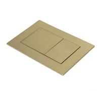 Doppia piastra di scarico, pannello a filo sotto copertura per fornisce un modo comodo ed efficiente per controllare lo scarico della toilette (oro spazzolato)