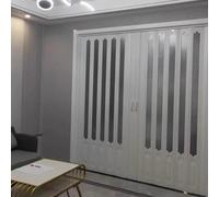 Doppia porta a fisarmonica magnetica pieghevole con maniglie e vetro acrilico. Elegante divisorio per cucina, bagno o armadio, ottimizzazione dello spazio