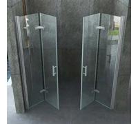 Doppia Porta Con Apertura A Libro Per Doccia A Nicchia H195 8mm - Cancer