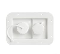 Doppia porta di ingresso dell'acqua per camper, supporta sia la pressione esterna che il flusso gravitazionale con limitazione della pressione integrata e gestione del flusso unidirezionale (bianco)