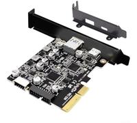 Doppia porta USB 3.2 Gen 2 per scheda pcie 10Gbps Adattatore ad alta velocità Tipo-C A per Gaming PC Workstation Build