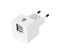 Doppia Presa 2400mA USB ESSENTIALS Bianco LAMPA - UN: UN