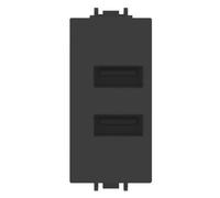 DOPPIA PRESA CARICABATTERIA USB A 5V 2,4 NERO VP42 COMPATIBILE VIMAR PLANA VP42-MN-ECO27210 ECOVA