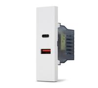 DOPPIA PRESA CARICABATTERIA USB A E C 5V 2,4A SEIRE ZEN BIANCO MAPN233x-MAPN233B MAPAM
