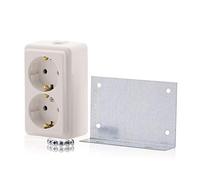 Doppia presa per distributore multimediale di comunicazione con supporto.