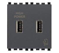 Doppia presa USB 2.100 mA grigio scuro Vimar Eikon