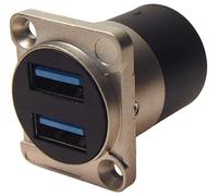 Doppia Presa Usb 3.0 Tipo A A Connettore Passante Montato Su Pannello Usb 3.0