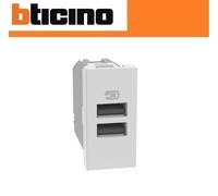 DOPPIA PRESA USB JW4191AA BIANCO MATIX GO Bticino