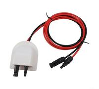 Doppia pressacavo solare, impermeabile, cavo di prolunga preinstallato per tetto camper, pannelli solari, yacht, ponte, staffe fotovoltaiche (bianco)