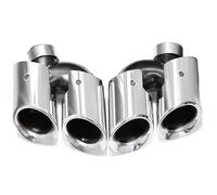 Doppia Punta Scarico Parti Auto Per Macan 2.0T Dal 2014 Al 2025 Quad Ricambio Per Ugelli Marmitta Tubo Scappamento Inossidabile Cromo(2018-2025 Silver A)