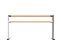 Doppia Sbarra da Balletto Portatile - Barra per Stretching Indipendente Adatta per Balletto, Allenamento di Danza e Fitness - Altezza Regolabile, Robusta e Durevole, Adatta all'Uso Domestico