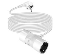 Doppia spina per presa, cavo di prolunga da 8 m con 2 prese schuko, presa multipla a 2 prese, doppia prolunga con 2 prese a contatto di protezione, 2 prese esterne, max. 3500 W, bianco