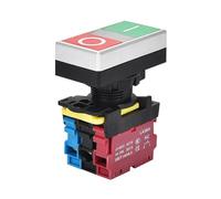 Doppia spinta 22mm Doppio pulsante Interruttore a pulsante di reset a due posizioni con LED Egg Push 12V 24V 220V AC ON/OFF START STOP 1 NO 1NC LA36M 1 Pz(Start-STOP,1NO1NC_110V)