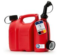Doppia tanica Profi 3+1,5 L HD PE Colore Rosso con omologazione Un Accessori