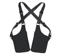 Doppia tasca a spalla - 27,5 x 15,5 cm - Custodia a tracolla, per cellulare, chiavi auto, passaporto, amico, viaggi, attività all'aperto, città, gilet multifunzionale