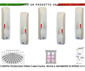 Doppia Tecnologia Antifurt Finestra 5 Sensori Movimento Intrusi Impianto Allarme