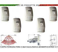 Doppia Tecnologia Per Antifurto 5 Sensori Rilevano Intrusi Allarme Portata 12 MT