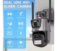 DOPPIA TELECAMERA WiFi IP CAM PTZ Camera Dome WIRELESS ESTERNO Speed Zoom 360