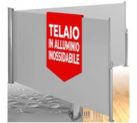 Doppia tende da sole paravento laterale frangivento estensibile 160x600cm nero n