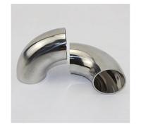 Doppia Terminale Scarico Accessori Per Auto OD 22/25/28/32/34/38/45/51/54/57/63/76/80 Mm 304 Acciaio Inossidabile Gomito Sanitario Saldatura Raccordi Per Tubi A 90 Gradi(63.5mm x 2mm)