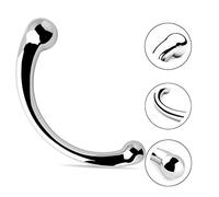 Doppia Testa in Acciaio Inossidabile Plug Anale Dildo Butt Plug in Metallo Stimolatore del Punto G Massaggio della Vagina Dildo Anale Giocattolo Erotico del Sesso per Uomini Donne Coppia 493g