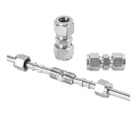 Doppia trappola Raccordo for tubi metallici con manicotto di taglio tipo 304 in acciaio inox OD 3 4 6 810mm1/8 "1/4" 3/8 "1/2"(22mm)