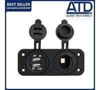 Doppia USB Presa Accendisigari Auto Splitter Carica Adattatore Alimentazione 12v