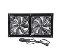 Doppia ventola di ventilazione da 12 V con interruttori, impermeabile IP67, alta portata d'aria, 180 m3/h, per un raffreddamento efficiente in serre e case per animali domestici, doppia ventola