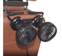 Doppia Ventola per Auto, Doppio Ventola per Auto, Raffreddamento per Auto Mute, Raffreddamento Sedile Auto, Ventilatore per Sedile Posteriore Rotabile a 360°, 2 Velocità per Barca, Scrivania, SUV e