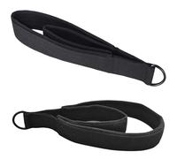 Doppie cinghie per yoga e pilates, 2 pezzi, per mani e piedi, attrezzature per il fitness, resistenti, perfettamente cucite, per Pilates Reformer, cinghie per maniglie da yoga, colore nero