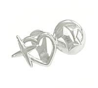 Doppie Stelle Cava Tappi Denti Leggero 3g Gioielli Del Corpo In Ottone Fatto Retro Griglie Per Le Donne Degli Uomini Accessori Del Partito Hollow Cuore, Misura unica, come descritto, come descritto