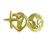 Doppie Stelle Cava Tappi Denti Leggero 3g Gioielli Del Corpo Ottone Fatto Retro Griglie Per Le Donne Degli Uomini Accessori Del Partito Facile Pulire Denti Caps Per Gli Uomini, Misura unica, come