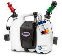 Doppie taniche Profi 6+3L HD PE Colore Naturale con Borsa da Sella sistemi di