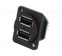 doppie USB 2.0 lista con pioli Connettore: USB A presa