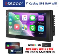 Doppio 2 DIN 7" Carplay DAB+ Autoradio Android 14 Auto 2+32G GPS WIFI USB/FM RDS