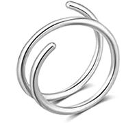Doppio Anello al Naso per Piercing Singolo Anello al Naso a Spirale Cerchio a Spirale per Le Donne Attractive