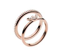 Doppio Anello Donna EMPORIO ARMANI EG3462221503 Argento 925% Rosè Misura 11