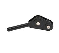 Doppio anello puleggia canna da pesca Punte di guida a rullo resistente alla ruggine Strumento da pesca leggero nero in tutta la lega (6,0 mm)