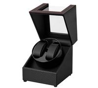 Doppio avvolgitore per orologi automatici, carica automatica per orologi da donna e da uomo, silenziosa motore giapponese Mabuchi, solo cavo USB, Pelle in fibra di carbonio.